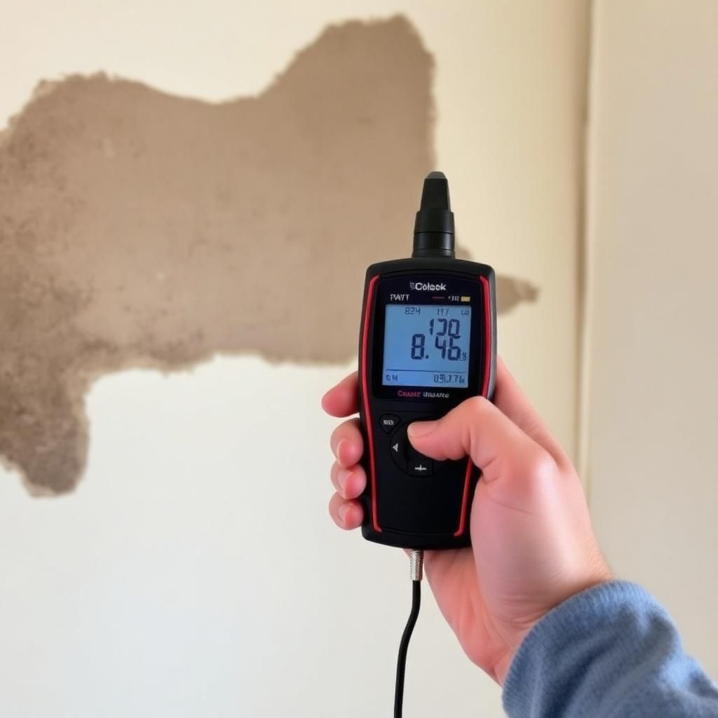 Moisture readings documented